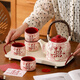 Xibaisheng wedding gift tea set for the bride and groom wedding engagement teacup teapot housewarming gift practical high-end festive tea set 6-piece gift box 1906