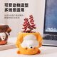 源老舍【新品】创意卡通多肉花盆个性倒立动物派肉肉专用陶瓷办公室书桌 卡通倒立奶牛+白兔 陶瓷