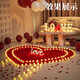 Dongzhitiandi simulated rose fake flower petals for wedding, wedding room, birthday confession, decoration, hand-spreading flowers, proposal, petal rain, simulated rose petals, burgundy, about 1000 pieces