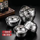 Extra thick double-layered bowl, heat-insulated and anti-scalding stainless steel bowl, household commercial-grade canteen adult instant noodle bowl, children's bowl, double-layered platinum bowl 13cm