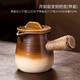 Jar jar teapot tea making utensils pottery pot roasted milk side handle pot ceramic internet celebrity tea making outdoor teapot Yueru kiln side handle pot (with lid)
