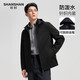 SHANSHAN Jacket Men's 2025 Autumn Commuting Men's Long-Sleeved Water-Repellent Removable Hooded Versatile Jacket for Young and Middle-aged Men Black M /170