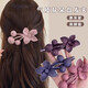 Cherry flower hairpin for the back of women's head 2025 new high-end and high-end sense large age-reducing elegant grabbing clip headwear new diamond-encrusted hairpin purple + black