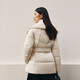 Ai Lai down jacket women's autumn and winter temperament short 90 goose down waist warm winter jacket milk gray rice S