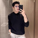 Kuraishi Kazuki light luxury trendy brand high-end Henry collar sweater men's autumn and winter new casual solid color bottoming sweater sweater gray M 100-115Jin Jin is equal to 0.5 kg