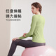 Sporn yoga clothing long-sleeved autumn and winter women's Pilates top with breast pads for outer wear, temperament and slimming suit, high-end fat mm to cover the flesh, bean green top (with breast pads) + gray trousers suit S (80-90Jin Jin is equal to 0.5 kg)