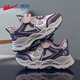 Warrior Children's Shoes Casual Winter Warm Cotton Shoes Boys' Velvet Sports Shoes Girls' Shoes WZ-C316L Taro Purple/Dark Purple 35