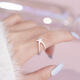 Lao Fengxiang S925 silver niche design unique star ring female personality light luxury commuting versatile open ring star ring --- silver opening adjustable