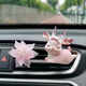 Yusenyi car perfume air conditioner air outlet car fragrance inlaid with diamond deer cute ornaments goddess car interior decoration supplies ABCD diamond ears 4 deer air outlet perfume clip