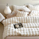 Lady Laura Fuana winter rabbit plush four-piece set thickened double-sided velvet bed sheet quilt cover home fitted sheet quilt cover warm bed light luxury-bean paste thickened warm fast heating sheet style 1.8m four-piece set-quilt cover 200*230cm