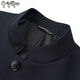 GOLDLION G+ goldlion autumn new Chinese tunic suit men's high-end business stand-up collar suit jacket wedding groom's dress navy blue-suit S 165