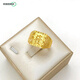 Chuxu Vietnamese sand gold ring men's gold-plated gold-plated Fu Fa Cai gemstone ring that will not fade for a long time men's ring thick gold small square hair ring live mouth