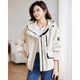 TERRE BLEUE fashionable versatile jacket for women 2025 autumn new age-reducing hooded cardigan windbreaker beige M
