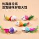 Cat toy ball, cat teasing stick, mouse-shaped self-pleasure and boredom relief artifact, door-to-door delivery, one caged rat (randomly mixed colors)