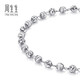 Chow Sang Sang Pt950 Platinum Carved Bead Bracelet Platinum Bracelet for Women 77314B Price 18cm - 5.4g (including labor cost 340 yuan)