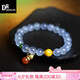 DRJEFUN ice-permeable aquamarine bracelet for women South red gourd pendant blue bracelet gift with gourd 10MM