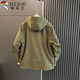 Woodpecker (TUCANO) American baseball uniform jacket for men in spring and autumn, handsome, high-end, trendy brand, versatile workwear, fashionable hooded jacket for men, green regular XL recommended 135-150Jin Jin equals 0.5 kg