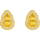 Saturday Fu Gourd Ancient Gold Diamond Stud Earrings for Women W0921101 Diamonds Approximately 12.6 Cents A Pair Gold Weight Approximately 2.95g