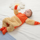Jia Nier baby crawling clothes, crawling clothes, floor mopping onesies, spring, autumn and winter anti-baby dirty clothes, smocks, long-sleeved clothes, 90cm orange long-sleeved clothes that cover the hands and feet.