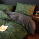 Light luxury retro style pure cotton brushed bed four-piece set autumn and winter thickened cotton quilt cover sheet high-end bedding Yeyu-green soft and comfortable bed sheet style 1.8 four-piece set-quilt cover 200x230