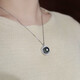 Yuebu Tahitian black pearl pendant S925 silver large point single pearl pendant young clavicle chain for wife 12