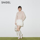 SNIDEL2025 new autumn and winter sweet round neck hollow crochet bow knitted sweater top SWNT254308 Pink One Size (F)