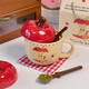 Fei Yue Gamak Cup Women's Apple Ceramic Cup with Lid 520 Christmas Gift for Girls and Girlfriends Birthday Couple Cup Apple Bear Mug Spoon Gift Box