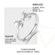 Wanfulong platinum 950 fugitive princess bow ring for women, niche design, light luxury and high-end hot style for girlfriend, platinum 950 bow ring opening 4.12g
