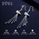Shengshi Qiyuan platinum ear hooks pt950 genuine platinum ear wire earrings and ear studs, high-end and flashy fashionable Kirin gourd ear hooks Kirin gourd ear hooks 8.51 g (pair)