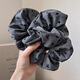Garenbei 25 new autumn and winter Korean style high-end autumn and winter hair accessories with white elastic rubber band, simple and sweet temperament large intestine hair tie, bow large intestine hair tie 2 pieces, black + gray