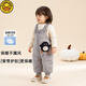 G.duck baby down overalls for boys and girls in winter, stylish outer ski pants, children's belly protection, thickened warm long pants, snowman black 100, recommended height 96-105cm, age 2-3 years old