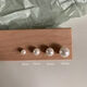 Fashion high-gloss pearl earrings for women Large pearl elegant women's earrings 6mm