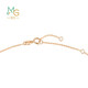 Chow Sang Sang 18K Rose Gold Forever Series Butterfly Rose Gold Necklace 92260N Price 47cm