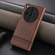 Jioxiang Magnetic Flip Cow Pattern Leather Case Suitable for OPPO Findx7 Mobile Phone Case Business All-inclusive Anti-fall Brown OPPO FindX7