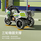 Cute angel children's electric motorcycle riding police car with remote control and seat for boys and girls tricycle flash wheel car toy camouflage color + single drive + small battery + trunk