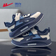 Warrior children's shoes, boys' autumn and winter warm plus velvet cotton shoes, children's casual sports shoes WZ-C239L dark blue/m 35