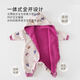Baby jumpsuit autumn and winter plus velvet warm baby clothes hooded boneless reversible outing clothes baby crawling clothes little green turtle 66 66cm