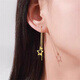 Su Chen 18k gold five-pointed star earrings women's long tassel earrings earrings round bead earrings fashion imitation gold ins do not fade