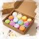 Bath salt ball set, explosive essential oil bath ball, bath ball 12 pieces, Valentine's Day gift, dried flower bubble bath ball, mixed color bubble bath ball set, 60g*12 pieces *1 set