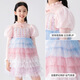 Disney (Disney) children's dress long-sleeved skirt autumn and winter knitted mesh princess dress TD3EQ007 rainbow pink 120