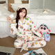 Gong Die Light and Soft Crayon Shin-chan Spring and Autumn Pajamas Couple's Wear Long Sleeve Cartoon Cute Full Print Home Clothes for Men