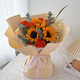 Flowers from the same city, sunflowers and roses mix and match bouquets for birthday gifts for girlfriends, best friends and elders. Flowers from the flower shop. Heart to the warm sunshine丨3 sunflowers and orange Barbie mix and match bouquets