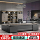 Desk Boss Desk President's Desk Modern Simple Office Furniture Panel Executive Desk Office Desk and Chair Combination Ebony Wood + Iron Gray (High-End High Quality) 2.6 Meter Boss Desk (Including Luxurious Double Side Cabinets)