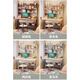 Huixun folding desk solid wood student home computer desk bedroom bedside study table with bookshelf small retractable desk walnut color #desk + bookshelf 80cm*60cm*75cm total height 190cm