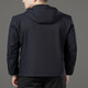 Lilan 2025 Spring and Autumn New Jacket Middle-aged Men's Business Casual Hooded Fashion Jacket Men's Jacket Stand Collar Blue 3XL 190/104