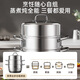 Royalstar steamer household stainless steel three-layer thickened steamer steamed fish steamed buns induction cooker gas stove soup pot stew pot high arch cover heightening double layer 28cm