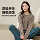 ESE-Y Yiyang 100% Wool Sweater Women's 2025 Autumn and Winter New Round Neck Versatile Casual Slim Thickened Bottoming Sweater Milk Coffee XL