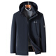Armani Armani luxury daddy cotton coat jacket middle-aged men 2024 winter velvet thickened hooded cotton coat Armani 9891 black velvet 2XL weight 130-145Jin Jin is equal to 0.5 kg