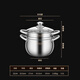 Sonorous 316 stainless steel rice steaming pot steamer household big belly pot one-piece soup pot with steamer special pot for steaming rice 316 big belly pot + 316 steaming rice steaming grid 22cm