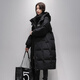 Flying in the Snow Down Jacket Women's Long 25 Winter Over-the-Knee Loose Large Size Thickened 90 Duck Down Warm Hooded Jacket Black M